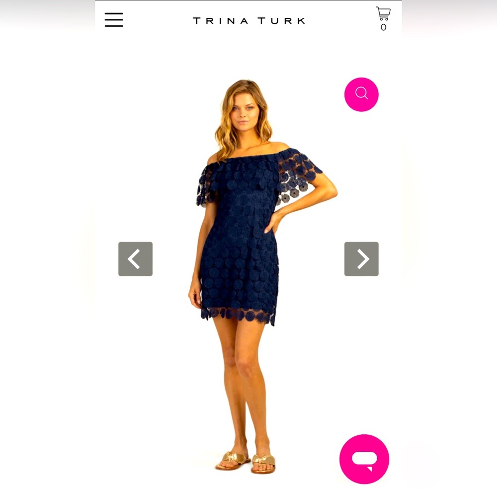 NWT Trina Turk Bardot dress —Size Small